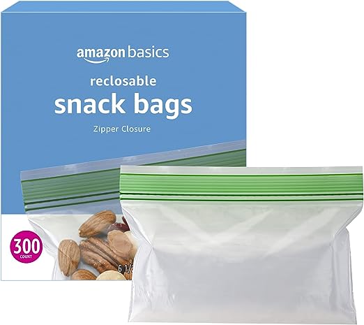 Amazon Basics Snack Storage Bags, 300 Count (Previously Solimo)