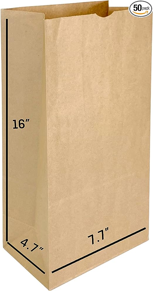 [JET] Paper Lunch Bags with 16 LB capacity (250 Pcs) - Heavy Duty, Kraft Paper Sandwich Bags, Snack Bags, Treat Bags, Bread Bags, Lunch Bags, Reusable Small Grocery Bags - Recyclable
