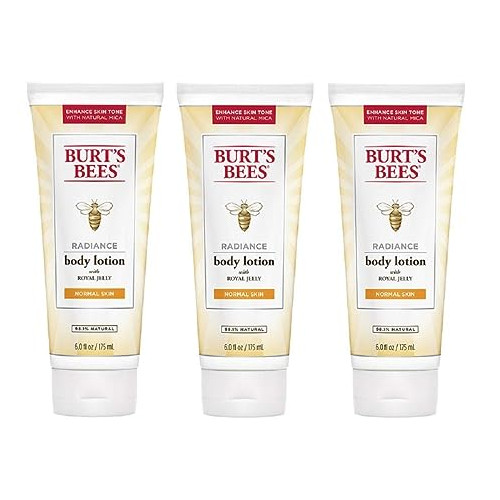 Burts Bees Radiance Body Lotion, With Royal Jelly, 6 Ounce (Pack of 3)