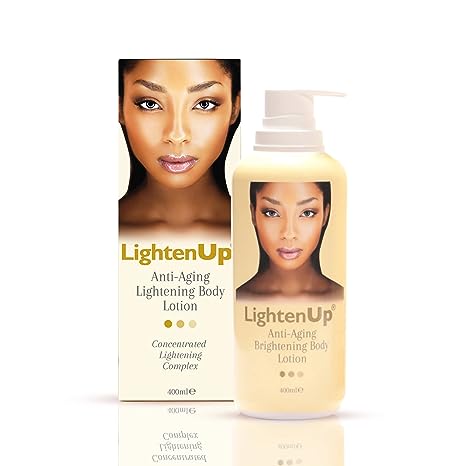 LightenUp Anti-Aging Body Lotion 400ml - Formulated to Fade Dark Spots, and Anti-Oxidant Properties, with Argan Oil Shea Butter