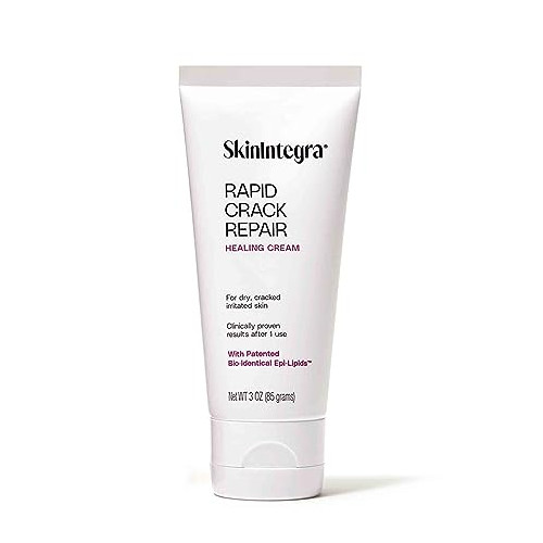 SkinIntegra Rapid Crack Repair Foot Cream, Extra Strength Urea Cream 25% Plus Lactic Acid Promotes Cracked Heel Repair and Moisturizes and Nourishes Dry Skin with Omega Fatty Acids in 1 Day (3 oz)