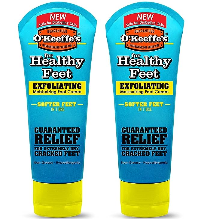 O'Keeffe's Healthy Feet, Exfoliating Foot Cream, 3 oz. Tube - 2 Pack