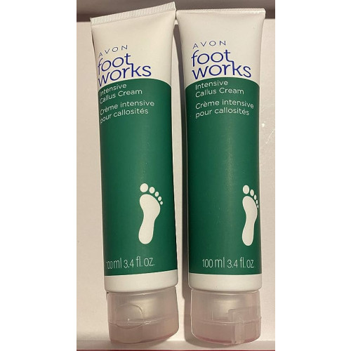2-Pack Avon Peppermint Foot Works Intensive Callus Cream 3.4 Fl Oz - All Skin Tones