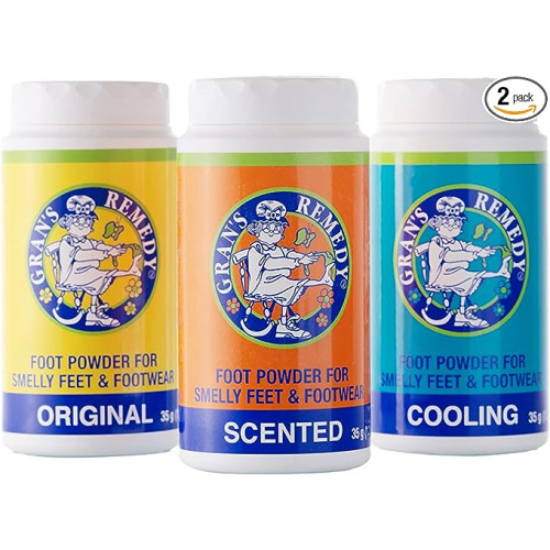 Grans Remedy Natural Shoe Deodorizer and Foot Odor Eliminator Powder - Absorb Sweat Moisture, Neutralize Smelly Odors Travel Shaker Bundle