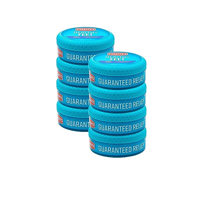 OKeeffes K0320001-8 Healthy Feet Foot Cream in Jar (8 Pack), 3.2 oz