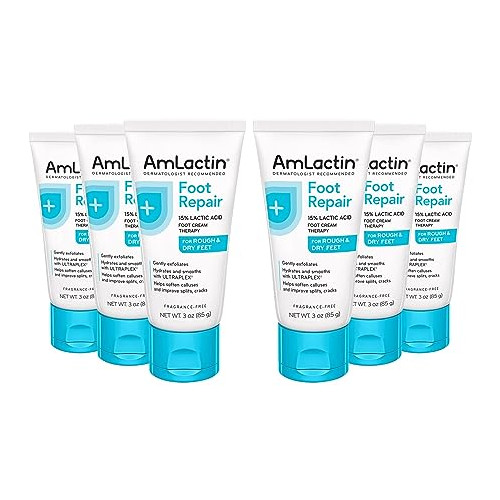 AMLACTIN Foot Cream Therapy 3 oz (Pack of 6)