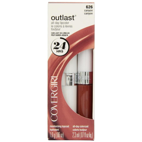 CoverGirl Outlast All Day Two Step Lipcolor, Canyon 626, 0.13 Ounce