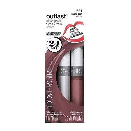 COVERGIRL Outlast Lipcolor, Natural Blush 621, 0.06 Fl Oz (Pack of 8)