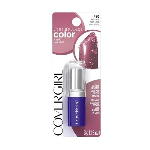 CoverGirl Continuous Color Lipstick, Iced Mauve (Pack of 8)