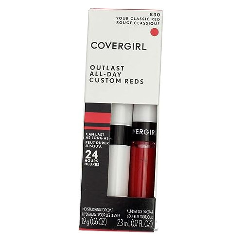 COVERGIRL Outlast All-Day Custom Reds Lip Color, Your Classic Red (Pack of 2)