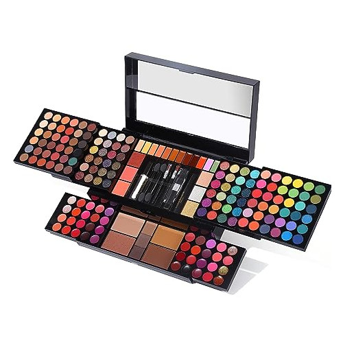 Professional All in One Makeup Kit for Women Full Kit - 186 Colors Make Up Palette Gift Set - Including Eyeshadow, Lip Gloss, Concealer, Highlighter, Contour, Brow Powder, Mascara, Blush & Brush