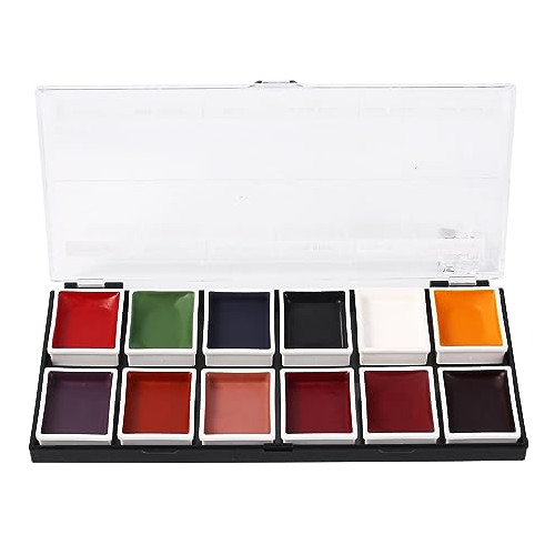 Narrative Cosmetics FX Alcohol-Activated 12 Colors Makeup Palette, Highly Pigmented Professional for the Stage, Film, Costumes, Cosplay, SFX, Performance Arts