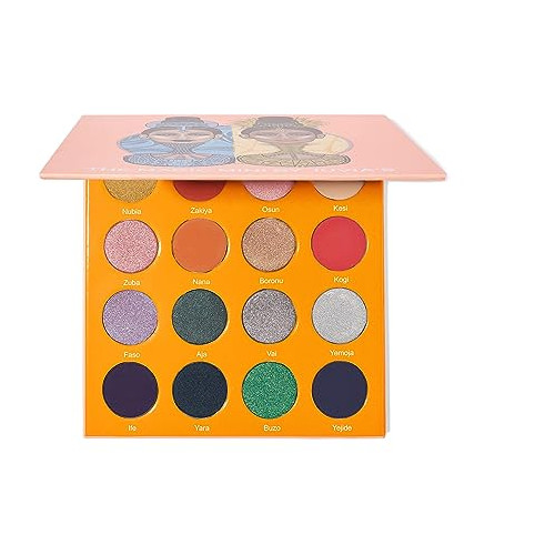 Juvia's Place Bright and Bold Reds Eyeshadow Palette - Professional Eye Makeup, Pigmented Eyeshadow Palette, Makeup Palette for Eye Color & Shine, Pressed Eyeshadow Cosmetics, Shades of 16