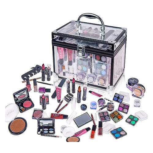 SHANY Carry All Trunk Makeup Set (Eye shadow palette/Blushes/Powder/Nail Polish and more)