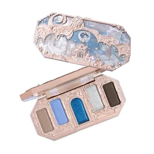 1 PC Huazhixiao Moonlight Mermaid Series 5 Colors Jewelry Eyeshadow Palette, Multichrome Polarizing Shimmer Matte Pearly Eyeshadow Palette, Pigmented Eyeshadow Palette (05#)