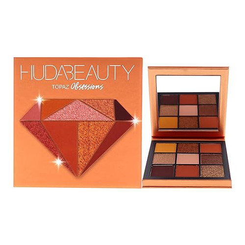 Huda Beauty Obsessions Eyeshadow Palette - Topaz Women Eye Shadow 0.04 oz, Powder