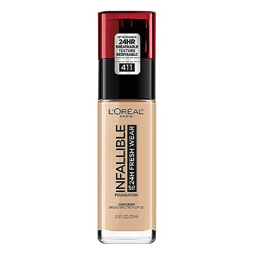 로레알 Paris Makeup Infallible Up 24 Hour Fresh Wear Foundation Beige Ivory 1 Ounce