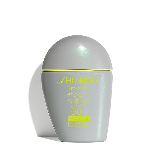 Shiseido Sports BB Cream SPF 50+ Sunscreen - 30ml Quick-Dry Non-Sticky Formula Natural All Day Finish Perspiration Water Transfer Resistant Non-Comedogenic