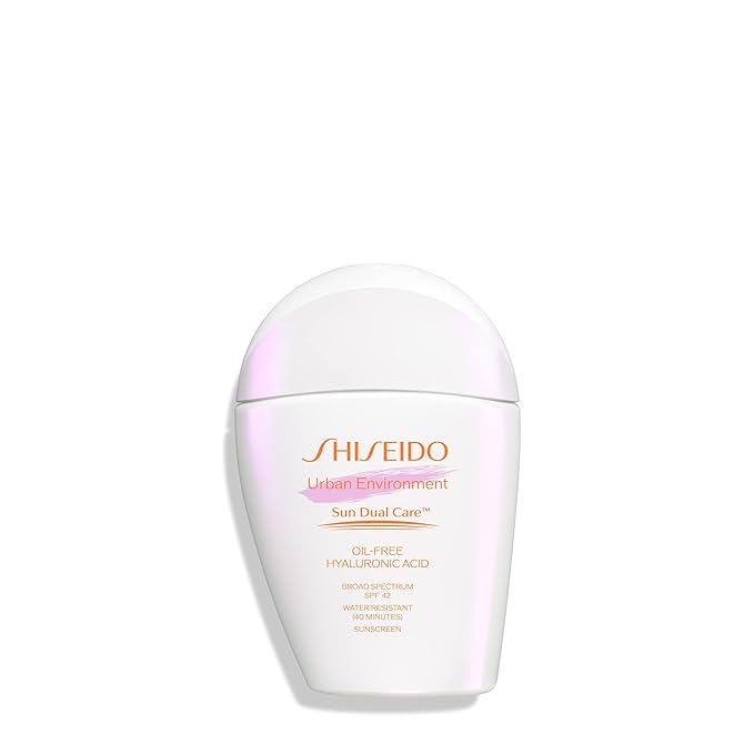 Shiseido Urban Environment Oil-Free Sunscreen SPF 42 - 30ml Protects Hydrates Mattifies Works as Face Primer Water Resistant 40 Minutes Non-Comedogenic