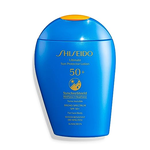 Shiseido Ultimate Sun Protector Lotion - Invisible Broad-Spectrum SPF 50+ Sunscreen Face Body Lightweight Formula All Skin Types