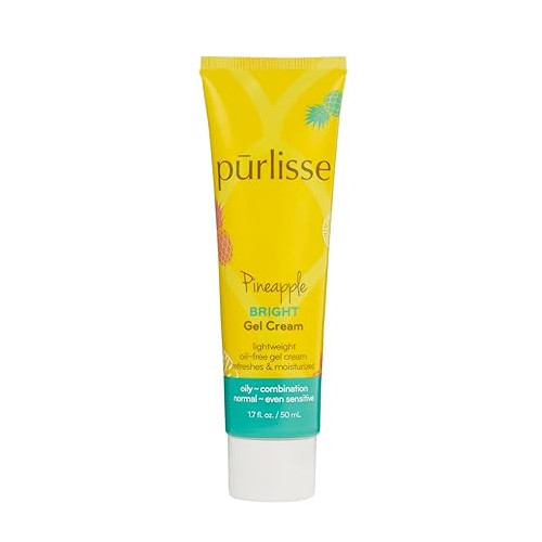 Purlisse Pineapple Brightening Gel Cream Cruelty-free clean Paraben Sulfate-free brightens skin Antioxidants revive rejuvenate 1.7 fl oz