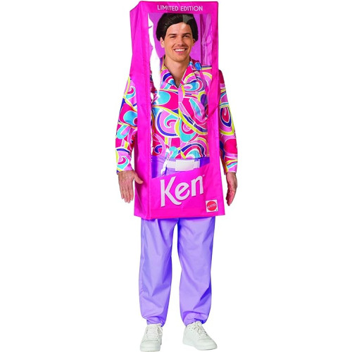 Ken Barbie Box Accessory Only for Your Halloween Costume, Adult, One Size Pink