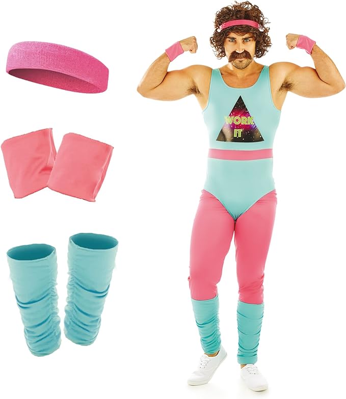 fun shack 80s Exercise Costumes For Men, Men Workout, Workout Fitness