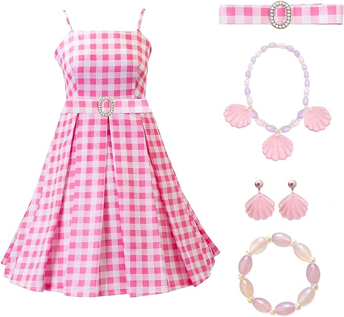 longnose Movie Cosplay Dresses Doll Narbie Costume Toddler Margot Robbie Girls Outfit for Kids Birthday Dress Up