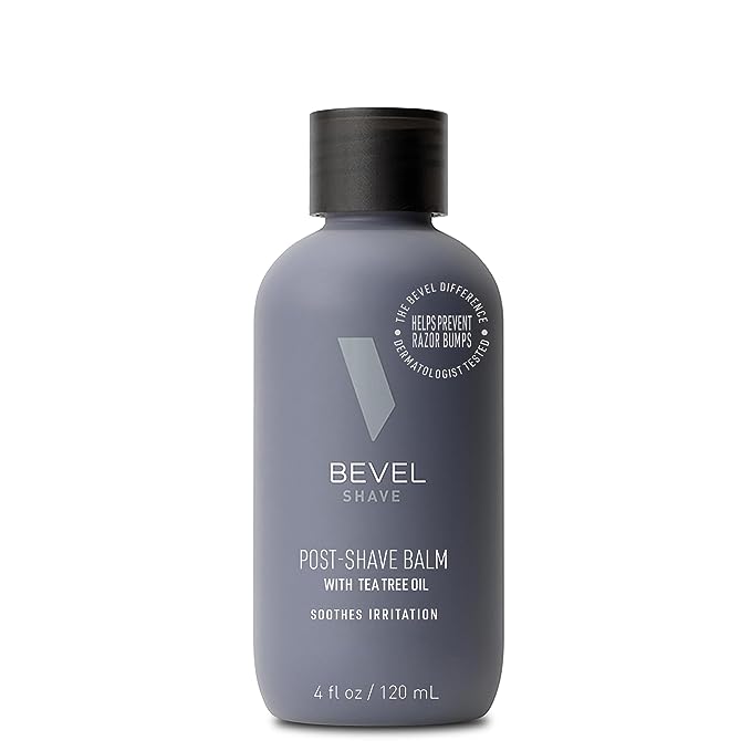Bevel After Shave Balm for Men with Shea Butter and Jojoba Oil, Soothes Cools Skin to Help Prevent Ingrown Hairs Razor Bumps, 4 Fl Oz
