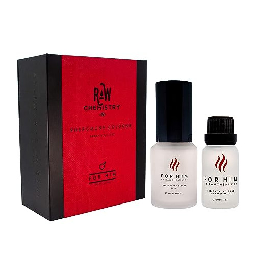 RawChemistry Pheromone Cologne Gift Set - Bold, Extra Strength Formula