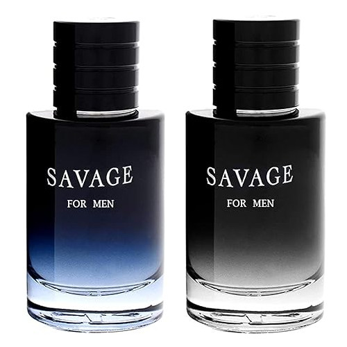 Fragnance Sparks Savage for Men Combo of (Black and Blue) - 3.4 Oz each, Mens Eau Perfum Refreshing & Warm Masculine Scent