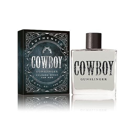 Tru Western Cowboy Gunslinger Mens Cologne, 3.4 fl oz (100 ml) - Warm, Fresh, Bold