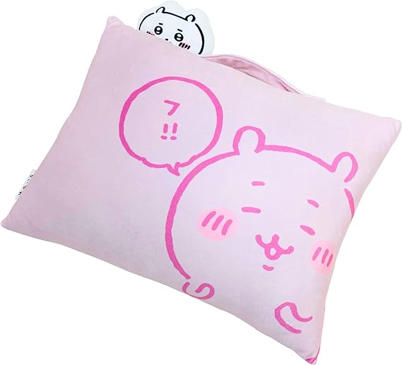 모리필로 MORIPiLO 치이카와 베개 마스코트 손잡이 포함 약 40cm x 30cm 9cm 핑크 공식 캐릭터 상품 뭔가 작고 귀여운 것 쿠션 안는 허리베개 인형
