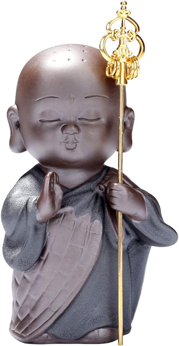 도자기 손 크기 미니어처 지장보살 입상 미니 귀엽다 불상 지장 수자 공양 지장님 개운 장식물 풍수 차내 다총 다완 오브제 행운의 물건 액막이 수호·번영·이익