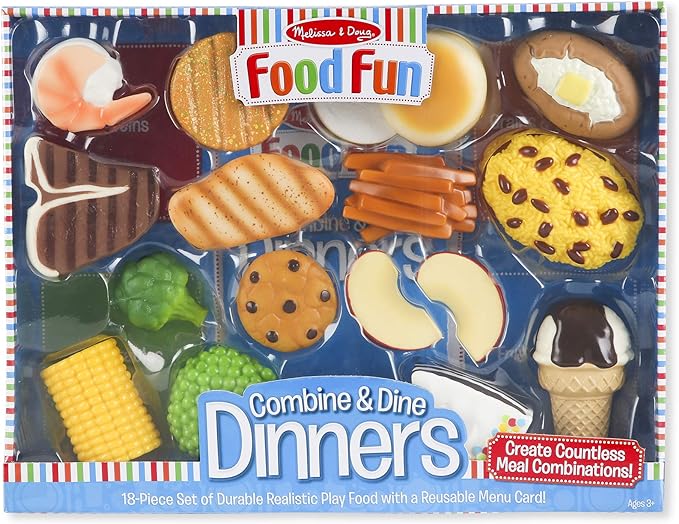 Melissa & Doug Food Fun Combine Dine Dinners - Blue