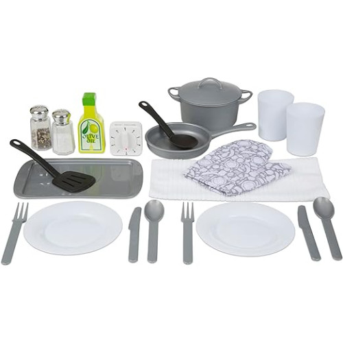 Melissa & Doug 22-Piece Play Kitchen Accessories Set - Utensils, Pot, Pans, and More