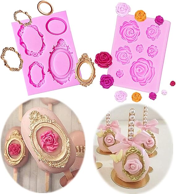 JeVenis Rose Flower Cake Pop Mold Decoration Cupcake