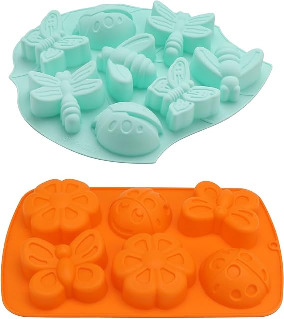 Beasea Silicone Molds Soap, 2pcs Butterfly Cake Pop Mold Soap Animals Ice Tray DIY for Kids, Lotion Bars, Chocolate, Candy, Baking Cupcake