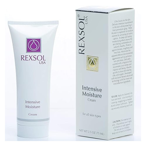 REXSOL Intensive Moisturizer Cream Daily Face and Body for All Skin Types. (75 ml / 2.5 fl oz)