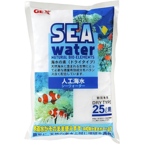 젝스 GEX 인공해수 씨워터 수돗물을 그대로 사용할 수 있는 중화제 포함 드라이타입25L용