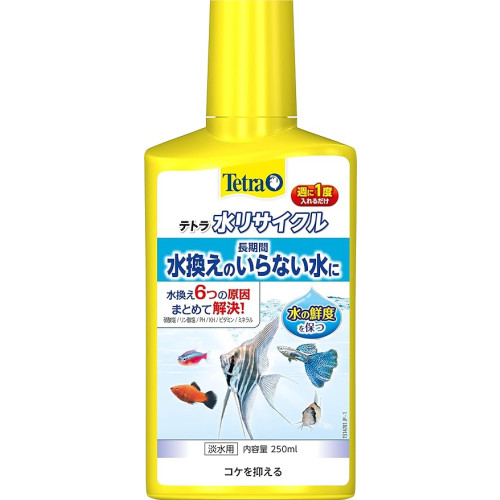 테트라(Tetra) 물 재활용 250밀리리터 수질조정제 아쿠아리움 물갈이를 줄이다 이끼억제 PH/KH안정 비타민/미네랄보충
