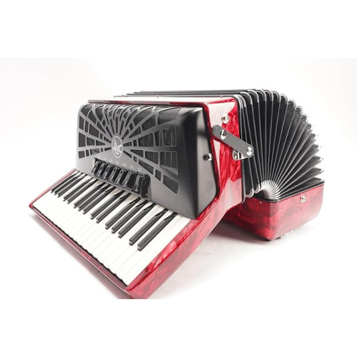 Hohner Bravo III 96 Chromatic Piano Key Accordion (Pearl Red)