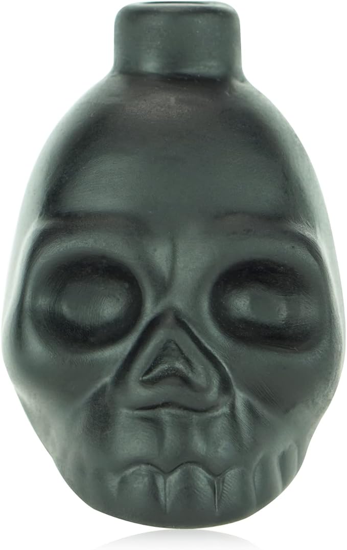 “OW” Screaming Black Skull Whistle, Aztec Death Whistle