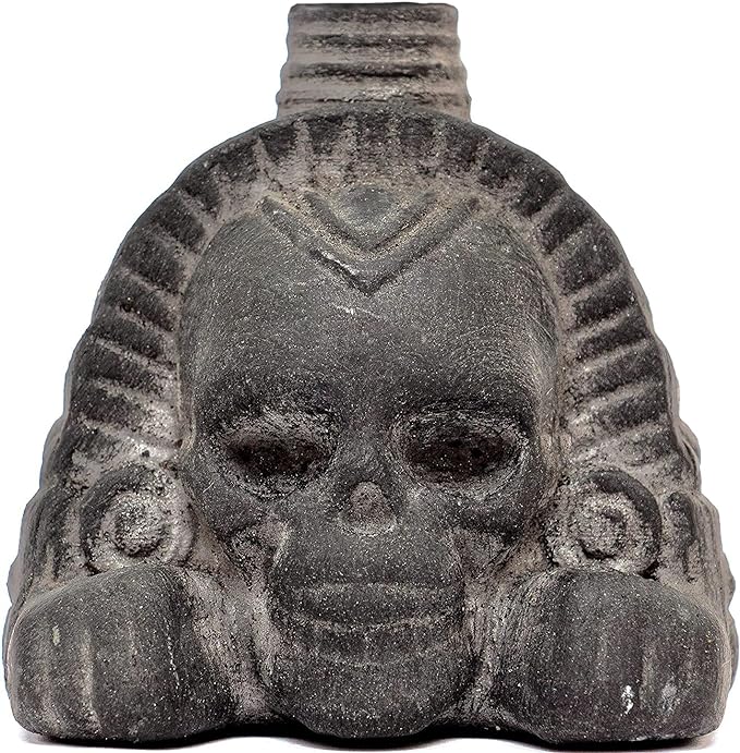 Real Screaming Aztec Death Whistle By ITZCOEHUA (Obsidian Black) - Loudest Authentic Human Sounding Screams 125+ Decibels