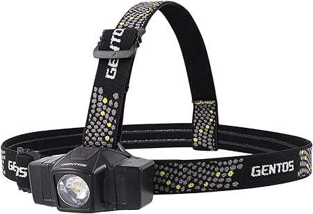 GENTOS 젠토스 LED 헤드라이트 소형 경량 AA전지식 30 90루멘 GD-002D 102D 002D 등산 낚시