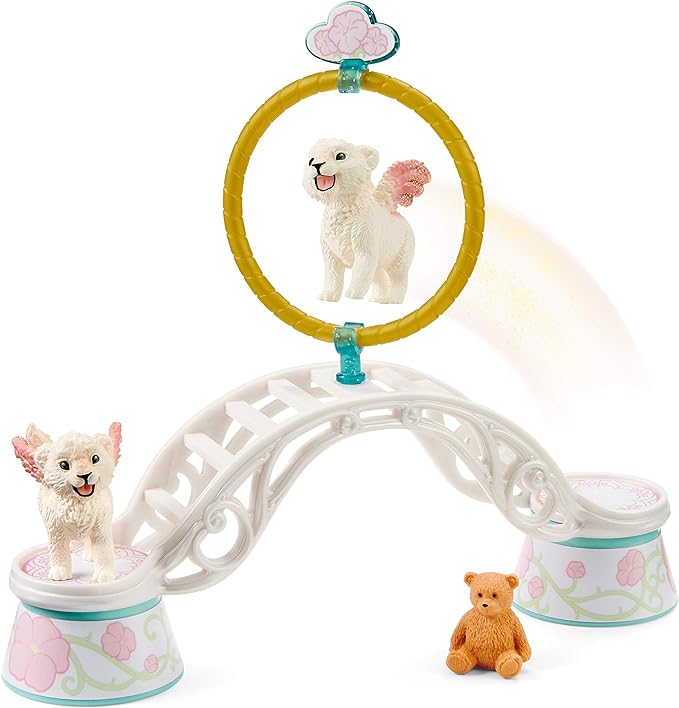 Schleich bayala, Mythical Creature Toys for Kids, Winged Baby Lion Training 9-piece Playset, Ages 5+