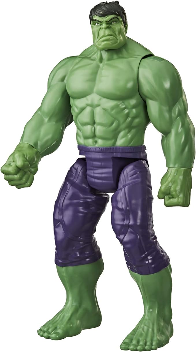 Avengers Marvel Titan Hero Series Blast Gear Deluxe Hulk Action Figure, 12-Inch Toy, Inspired by Marvel Comics, for Kids Ages 4 and Up , Green