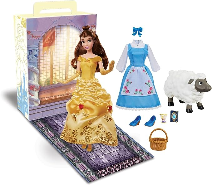 Disney Store Official Belle Story Doll, Beauty and The Beast, 11 Inches, Fully Posable Toy in Glittering Outfit - Suitable for Ages 3+ Toy Figure?