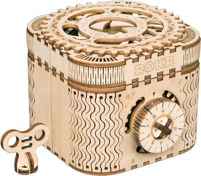 Robotime 3D입체퍼즐 DIY조립기어 보물상자 퍼페추얼 캘린더 크래프트 123PCS 어린이 장난감 교육 완구 남자아이 여자아이 성인 유치원 입학 축하 새해 선물 생일 크리스마스 비밀번호 상자