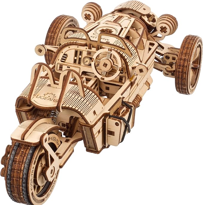 Ugears 트라이크 UGR-S 목제퍼즐 3D 공작 70216 입체 퍼즐 접착제 공구 불필요